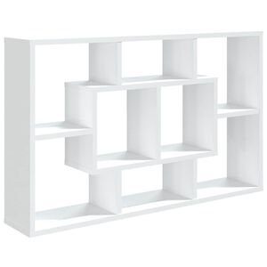 vidaXL feh&eacute;r szerelt fa fali polc 85 x 16 x 52,5 cm