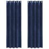 vidaXL Sötétítő függönyök 2 pcs Sötét kék 140 x 260 cm Bársony