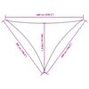 vidaXL bézs háromszögű oxford-szövet napvitorla 5 x 5 x 6 m