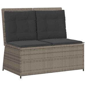 vidaXL sz&uuml;rke polyrattan d&ouml;nthető kerti pad p&aacute;rn&aacute;val