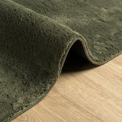 vidaXL HUARTE erdőzöld rövid szálú puha és mosható szőnyeg 60 x 110 cm