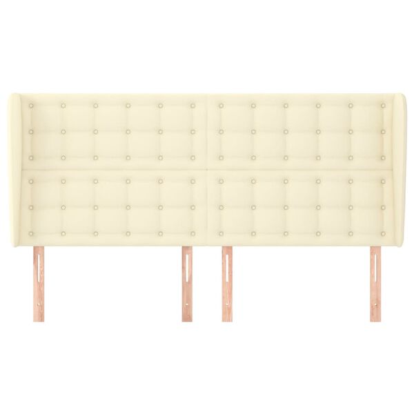 vidaXL kr&eacute;msz&iacute;nű műbőr fejt&aacute;mla sz&aacute;rnyakkal 203x23x118/128 cm