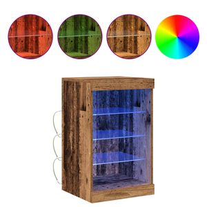 vidaXL LED t&aacute;lal&oacute; LED -es l&aacute;mp&aacute;kkal &Ouml;reg fa 41 x 37 x 67 cm Faanyag