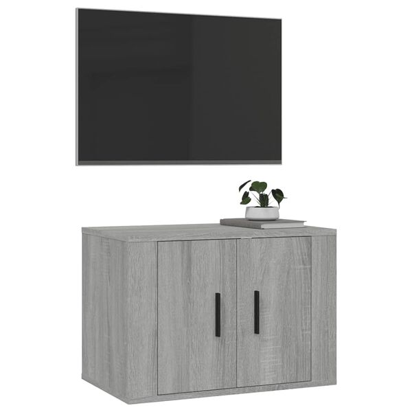 vidaXL szürke sonoma színű fali TV-szekrény 57 x 34,5 x 40 cm