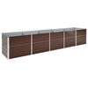 vidaXL barna horganyzott ac&eacute;l kerti magas&aacute;gy&aacute;s 400 x 80 x 45 cm