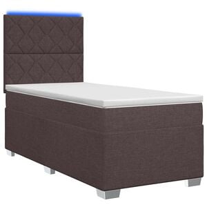 vidaXL Boxspring &aacute;gy matraccal S&ouml;t&eacute;t Barna 80 x 200 cm Sz&ouml;vet