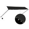 vidaXL feltekerhető antracitsz&uuml;rke napellenző LED-del 350 x 150 cm