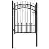 vidaXL fekete ac&eacute;l ker&iacute;t&eacute;skapu EMMEN t&uuml;sk&eacute;kkel 104 x 109,5 cm