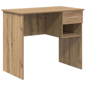 vidaXL Asztal Artisan t&ouml;lgy 90 x 49 x 75 cm Szerelt Fa