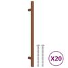 vidaXL 20 db bronz rozsdamentes acél szekrényfogantyú 192 mm