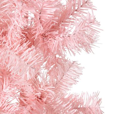 vidaXL rózsaszín vékony fél műkarácsonyfa állvánnyal 240 cm