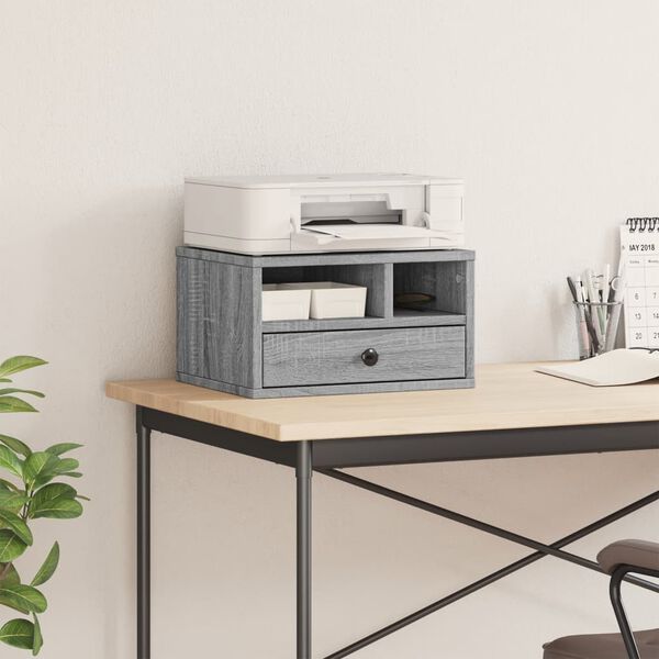 vidaXL szürke sonoma színű szerelt fa nyomtatóállvány 40x32x22,5 cm