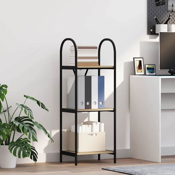 vidaXL K&ouml;nyvespolc Sonoma t&ouml;lgy 40 x 30 x 109 cm Faanyag