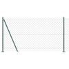 vidaXL L&aacute;ncos ker&iacute;t&eacute;s betonalappal 10 x 1,2 m PVC-bevonatos ac&eacute;l Z&ouml;ld