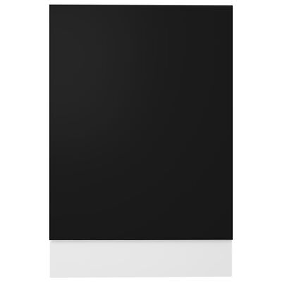vidaXL fekete forgácslap mosogatógép-panel 45 x 3 x 67 cm