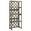 vidaXL sz&uuml;rke t&ouml;m&ouml;r fenyőfa lugasr&aacute;cs polcokkal 55 x 30 x 140 cm