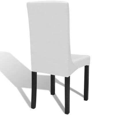 vidaXL 6 db fehér szabott nyújtható székszoknya