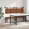 vidaXL Fali Fejt&aacute;mla Falra szerelhető Barna 190 x 55 x 5 cm Antik PU