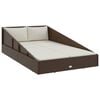 vidaXL barna polyrattan kerti &aacute;gy 110 x 200 cm