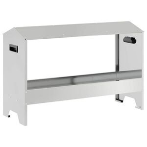 vidaXL Csirke Etető T&aacute;l Ez&uuml;st 81 x 32 x 53,5 cm Horganyzott ac&eacute;l