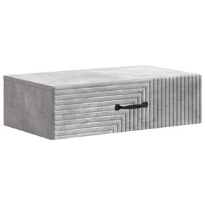 vidaXL Fali oldalt&aacute;bla Betonsz&uuml;rke 59 x 34,5 x 17 cm Szerelt Fa