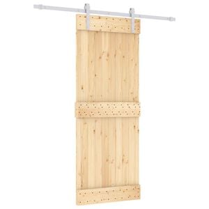 vidaXL Cs&uacute;sz&oacute; ajt&oacute; 80 x 210 cm Szil&aacute;rd Fenyőfa (Nem Kezelt)