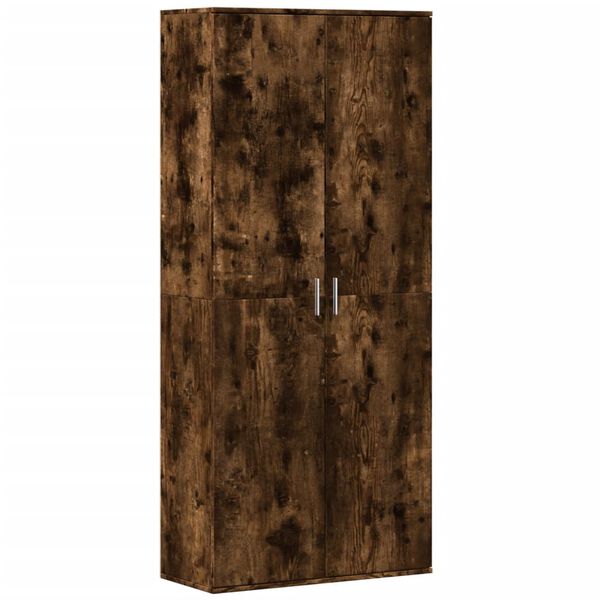vidaXL füstös tölgy színű szerelt fa magasszekrény 80 x 35 x 180 cm