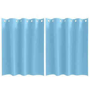 vidaXL Fekete F&uuml;gg&ouml;ny Gyűrűkkel 2 db Vil&aacute;gosk&eacute;k 140 x 140 cm