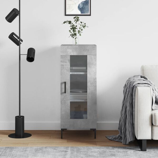 vidaXL betonsz&uuml;rke szerelt fa t&aacute;lal&oacute;szekr&eacute;ny 34,5 x 34 x 90 cm