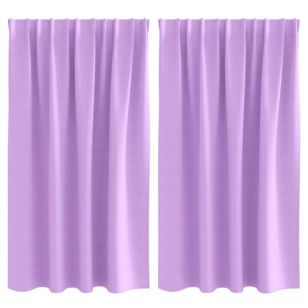 vidaXL Fekete F&uuml;gg&ouml;ny Gyűrűkkel 2 pcs Lila 140 x 140 cm Poli&eacute;szter