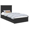 vidaXL T&aacute;rol&oacute;s &Aacute;gy fi&oacute;kkal fejt&aacute;ml&aacute;val Fekete 100 x 200 cm Szerelt Fa