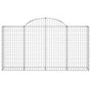 vidaXL 6 db íves horganyzott vas gabion kosár 200x30x100/120 cm