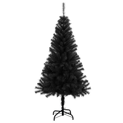 vidaXL fekete PVC műkarácsonyfa állvánnyal 120 cm