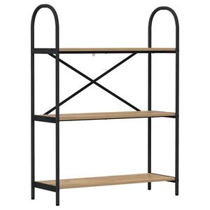 vidaXL K&ouml;nyvespolc 3 szintes 80 x 30 x 109 cm Szerelt fa Artisan t&ouml;lgy