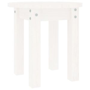 vidaXL feh&eacute;r t&ouml;m&ouml;r fenyőfa doh&aacute;nyz&oacute;asztal &Oslash; 35 x 35 cm