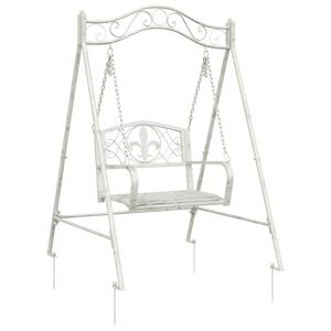 vidaXL Hinta Pad Ac&eacute;l 113 x 121,5 x 168 cm Antik feh&eacute;r