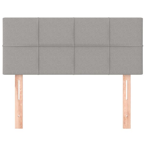 vidaXL világosszürke szövet fejtámla 90x5x78/88 cm