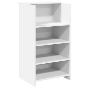 vidaXL feh&eacute;r, r&eacute;tegelt fa recepci&oacute;sasztal 55 x 50 x 103,5 cm