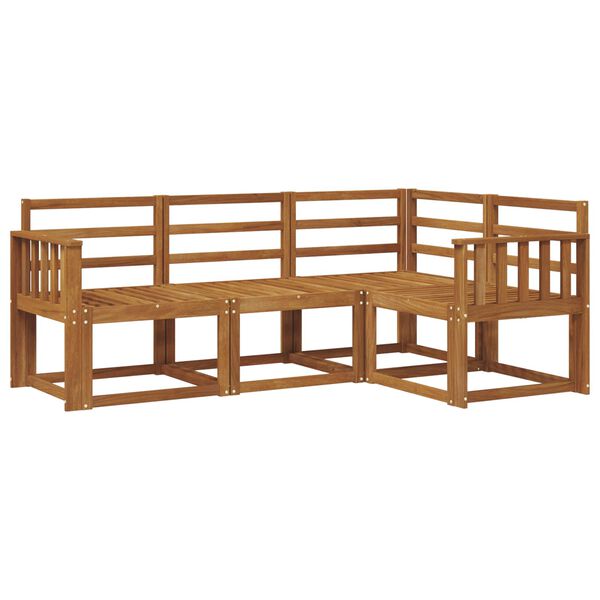 vidaXL K&uuml;lt&eacute;ri kanap&eacute; szett 4 pcs Term&eacute;szetes T&ouml;m&ouml;r Ak&aacute;cfa