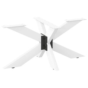 vidaXL p&oacute;k alak&uacute; doh&aacute;nyz&oacute;asztal l&aacute;b feh&eacute;r 98x58x(42-43) cm ac&eacute;l