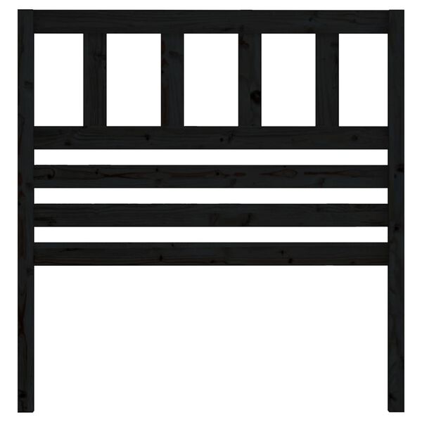 vidaXL fekete t&ouml;m&ouml;r fenyőfa &aacute;gyfejt&aacute;mla 96 x 4 x 100 cm