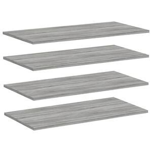 vidaXL 4 db sz&uuml;rke sonoma sz&iacute;nű szerelt fa fali polc 80 x 40 x 1,5 cm