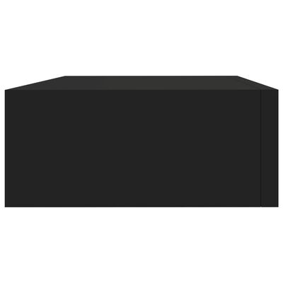 vidaXL fekete falra szerelhető fiókos polc 40 x 23,5 x 10 cm