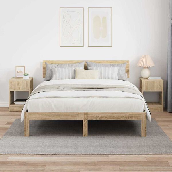 vidaXL V&eacute;gasztal 2 pcs Sonoma t&ouml;lgy 30,5 x 30 x 45 cm Faanyag