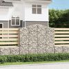 vidaXL 11 db &iacute;ves horganyzott vas gabion kos&aacute;r 200x30x180/200 cm