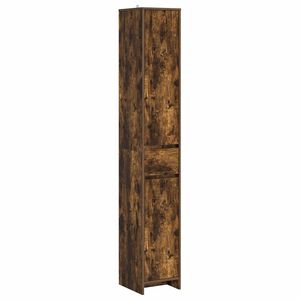 vidaXL F&uuml;rdőszoba Sz&eacute;k&eacute;ny F&uuml;st&ouml;s T&ouml;lgy 30 x 33 x 190 cm Szerelt Fa