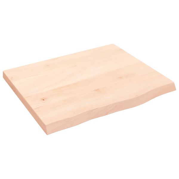 vidaXL kezeletlen t&ouml;m&ouml;r fa f&uuml;rdőszobai pult 60x50x(2-4) cm