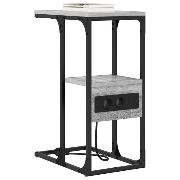 vidaXL &Eacute;jjeliszekr&eacute;ny Sz&uuml;rke sonoma 41.5 x 26 x 60.5 cm Faanyag