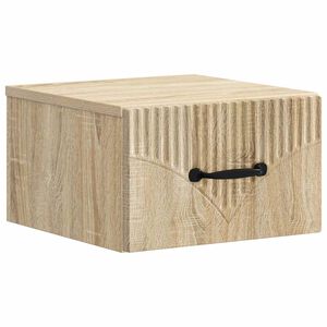 vidaXL Fali &eacute;jjeli szekr&eacute;ny Sonoma T&ouml;lgy 34,5 x 33 x 20 cm Szerelt Fa