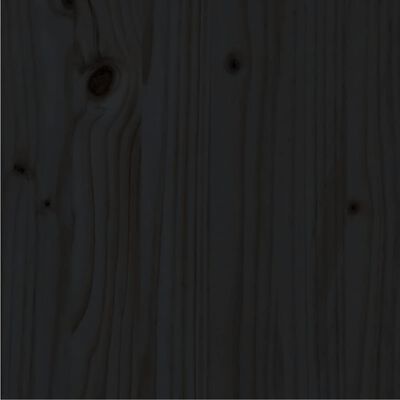 vidaXL fekete tömör fenyőfa ágykeret 140 x 190 cm